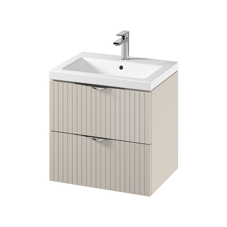 Cersanit Tirso 60×45 cm alsószekrény, Como mosdóval – kasmír (S801-541) | Lapraszerelt